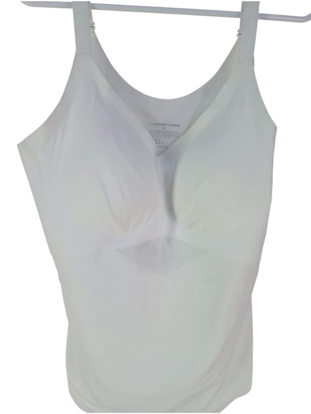 Honeylove Liftwear White Womens Camisole Size 3X Nylon Blend Adjustable Straps